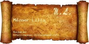 Mézner Lilla névjegykártya